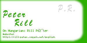 peter rill business card